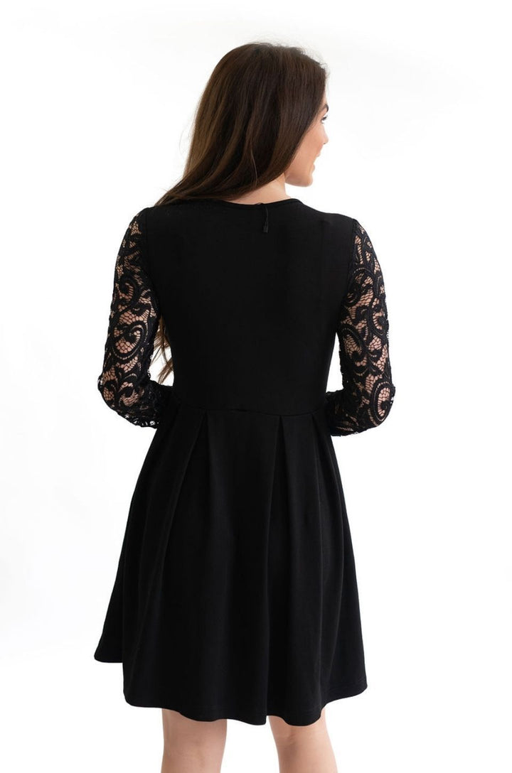 Black Lace Nursing Dress