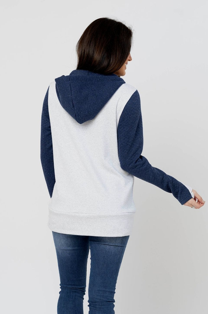 navy blue nursing hoodie