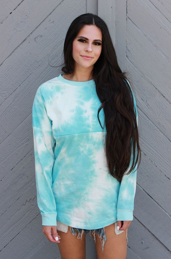 long sleeve nursing tee tie dye trendy