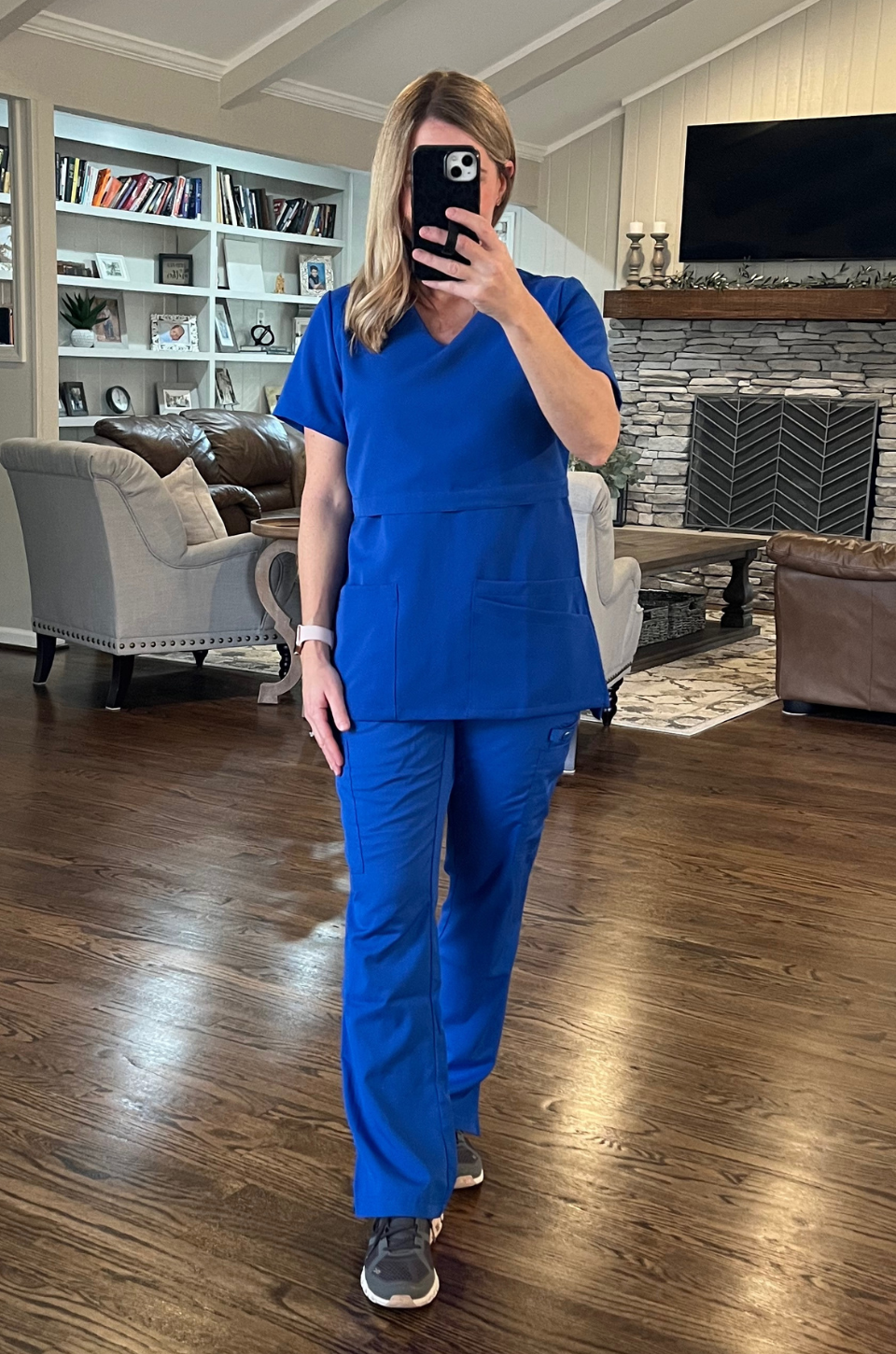 royal blue nursing scrubs for moms