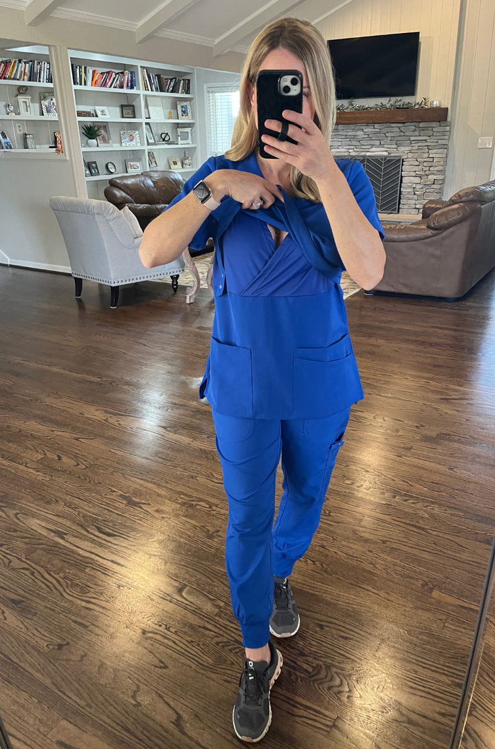 royal blue scrubs for moms